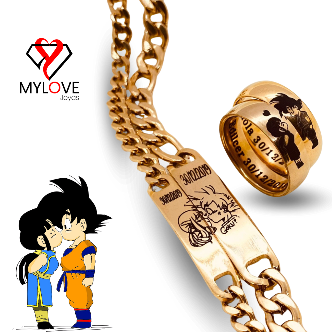 2 PULSERAS + 2 ANILLOS PERSONALIZADOS
