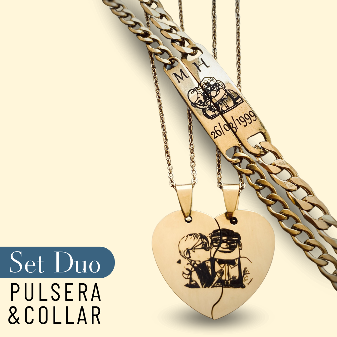 2 Collares + 2 Pulseras Personalizados.