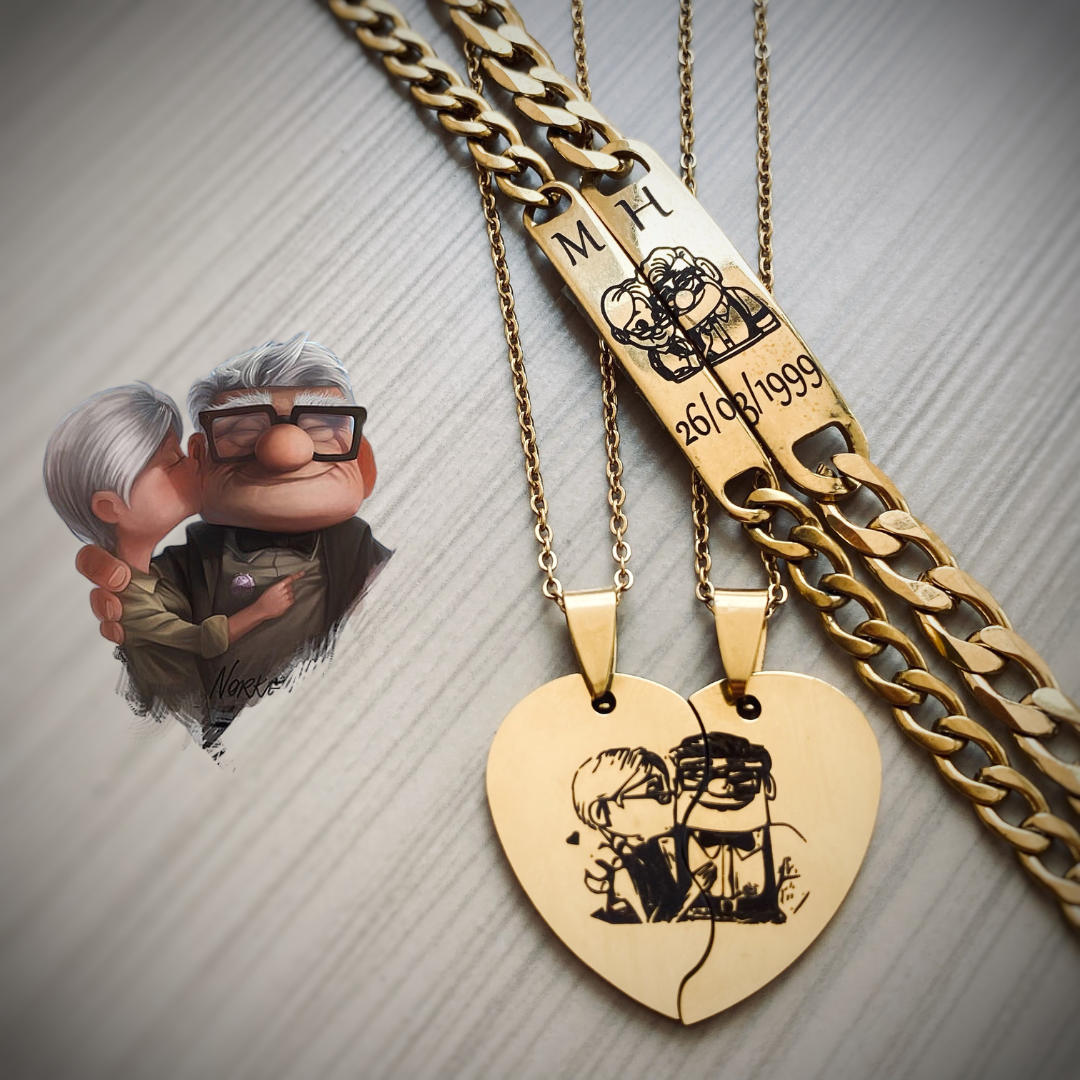 2 Collares + 2 Pulseras Personalizados.