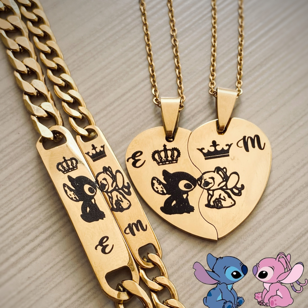 2 Collares + 2 Pulseras Personalizados.